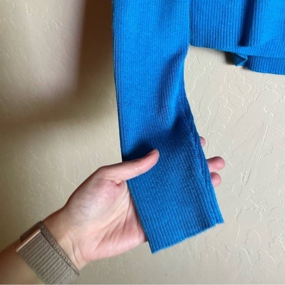 Anthropologie Twine and String Royal Blue Front Tie Cardigan - Picture 7 of 7